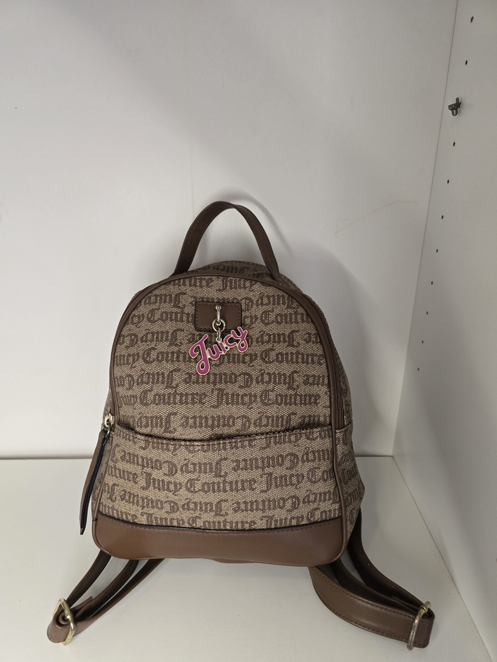 Juicy Couture Brown Logo Mini Backpack